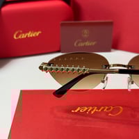 نظارة كارتير باللون الذهبي بدون إطار بعدسة باللون...