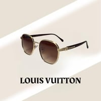 نظارة لويس فيتون باللون البني والذهبي