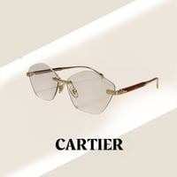 نظارة كارتير بدون أطار بتصميم هندسي باللون الذهبي...