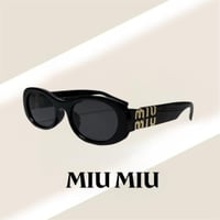 نظارة ميو ميو عدسة بيضاوية باللون الاسود