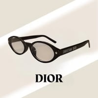 نظارة كرستن ديور بيضاوي باللون الاسود وعدسة شفافة