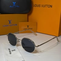 نظارة لويس فيتون بعدسة دائرية باللون الفضي