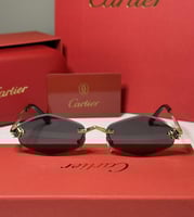 نظارة كارتير بعدسة هندسية بدون إطار بعدسة سوداء