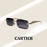 نظارة كارتير بدون إطار باللون الذهبي