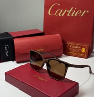 نظارة كارتير باللون البني وعدسة باللون البني