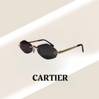 نظارة كارتير بعدسة هندسية بدون إطار بعدسة سوداء