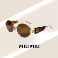 نظارة ميو ميو ذهبي وتايقر