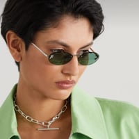 نظارة Fندي بدون إطار باللون الفضي (F)