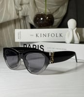 نظارة سان لوران باللون الاسود والشفاف