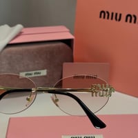 نظارة ميو ميو بدون إطار عدسة وردية