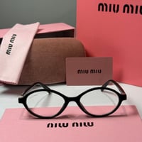 نظارة ميو ميو باللون الاسود عدسة شفافة