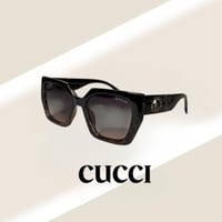 نظارة قوتشي باللون الاسود والتايقر على الإطار