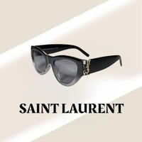 نظارة سان لوران باللون الاسود والشفاف