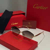 نظارة كارتير بدون أطار بتصميم هندسي باللون الذهبي...