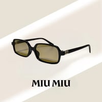 نظارة ميو ميو Recto باللون الاسود وعدسة خضراء