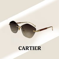 نظارة كارتير بدون أطار بتصميم هندسي باللون الذهبي...