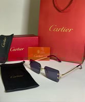 نظارة كارتيR بذراع ذهبي بدون إطار