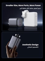 شاحن جداري 100 واط 3 مخارج PD ومخرج يو اس بي من UG...