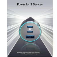 انكر - شاحن سيارة بقوة 67 واط بمنفذين تايب سي ومنف...