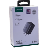 شاحن جداري 65 واط مخرجين PD ومخرج يو اس بي من UGRE...