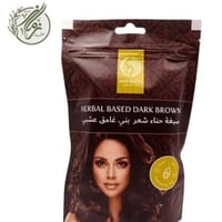 صبغة حناء شعر بني عشبي غامق