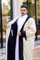 فروه دبل فيس مع شال سكري وكحلي