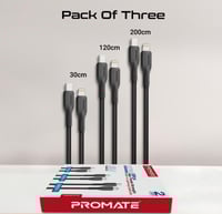 كيابل ثلاثية USB-C™إلى لايتنينغ بقدرة 27 واط، بأطو...