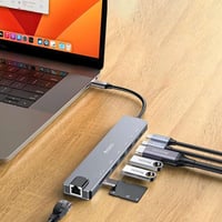 تحويلة 8في 1 تايب سي تطلع 8 منافذ اضافية للاجهزه ا...