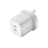 راس شاحن 65 واط ب2 منفذ تايب سي - ابيض من belkin