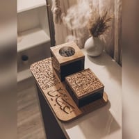 مبخرة خشبية الحرف العربية بالاسم