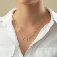 سلسال بالاسم مطلي بالذهب عيار 21 جرام
