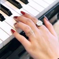 خاتم نسائي فضة خالص تفصيل بالاسم