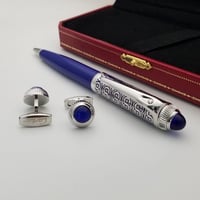طقم قلم وكبك كارتير Cartier