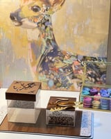 طقم مباخر خشب بالاسم مع الملقاط