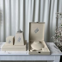 طقم مبخره جلد مع علبه العقد