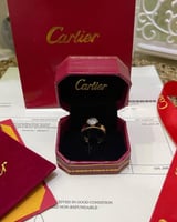 خاتم نسائي ماركة كارتير فص زركون