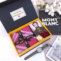 هدية رجالي شماغ عطر وساعة