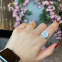 خاتم نسائي فضة خالص تفصيل بالاسم