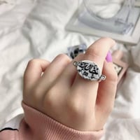 خاتم نسائي فضة خالص بالاسم