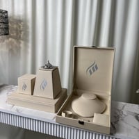 طقم مبخره جلد مع علبه العقد