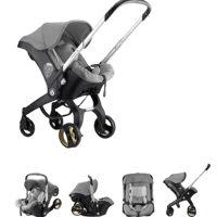 عربية أطفال كارسيت وكرسي سيارة 4 في 1 وحامل بطريقت...