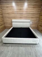 سرير R - سرير منجد بيج