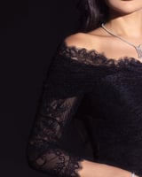 فستان سهرة أسود دانتيل