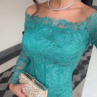 فستان دانتيل بقصه كورسيه