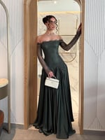 فستان دانتيل فرنسي كلوش