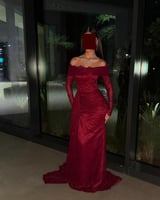 فستان سهرة دانتيل فرنسي