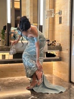 فستان سهرة تفته استرتش