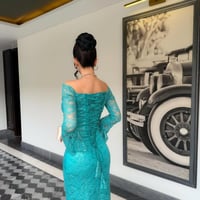 فستان دانتيل بقصه كورسيه