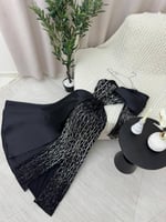 فستان سهره بذيل وكتف ميكادو