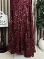 فستان سهره عودي فخم مطرز